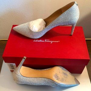 Ferragamo - Silver Heels 9.0 (Lightly Worn)